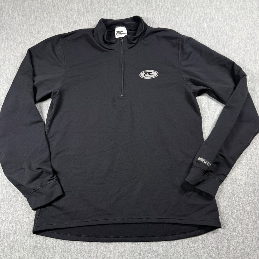 Road Runner Athletic Shirt Mens XL Black 1/4 Zip Dryline Thermal Running Base